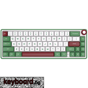 Геймърска клавиатура ROYAL KLUDGE R65 Green sand Gaming Keyboard Chartreuse switch
