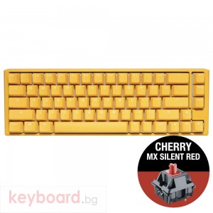 Геймърскa механична клавиатура Ducky One 3 Yellow SF 65%, Cherry MX Silent Red