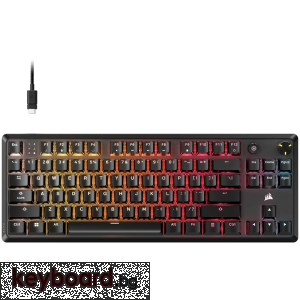 Геймърска клавиатура Corsair K70 CORE TKL, Gaming Keyboard, MLX RED, Black