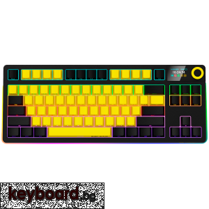 Геймърска клавиатура LORGAR KBP70TKLW, Wireless TKL Mechanical Gaming Keyboard Pro, Black/yellow, EN...