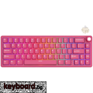 Геймърска клавиатура ROYAL KLUDGE R65 Berry Red Gaming Keyboard Cream Switch