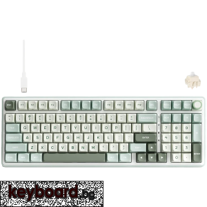 Геймърска клавиатура ROYAL KLUDGE RK R98Pro Sky Cyan Gaming Keyboard Cream switch