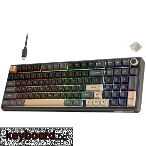 Геймърска клавиатура ROYAL KLUDGE RK R98Pro Phantom Gaming Keyboard Cream switch