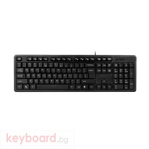 Клавиатура A4 KK-3 USB BLACK US+BG