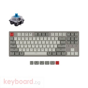 Геймърска механична клавиатура Keychron K8 Aluminum TKL Keychron Blue Switch No LED ABS