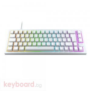 Геймърскa механична клавиатура XTRFY K5 Transperant White, 65% Hotswap RGB UK Layout Kailh Red