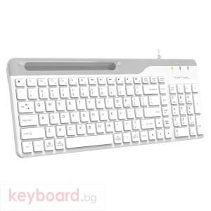 Жична клавиатура A4tech Fstyler FK25, Стойка за телефон, Кирилизирана, Бяла