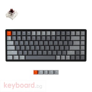 Геймърска Механична клавиатура Keychron K2 Aluminum Compact Gateron Brown Switch RGB LED Gateron Brown Switch ABS