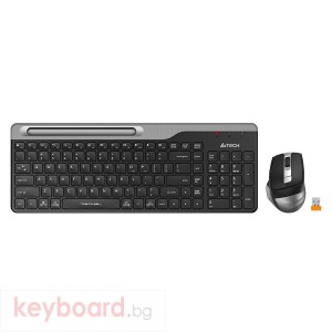 Комплект клавиатура и мишка A4TECH Fstyler FB2535C, Bluetooth & 2.4G, Черен/Сив