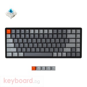 Геймърска Механична клавиатура Keychron K2 Aluminum Compact Gateron Blue Switch RGB LED Gateron Blue Switch ABS