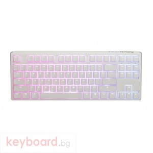 Геймърскa механична клавиатура Ducky One 3 Pure White TKL Hotswap Cherry MX Red, RGB, PBT Keycaps