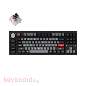 Геймърска Механична клавиатура Keychron Q3 Pro Carbon Black TKL K Pro Brown Switch RGB LED PBT