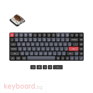 Геймърска механична клавиатура Keychron K3 Pro QMK/VIA Hot-Swappable Gateron Low Profile Brown Switch, RGB Backlight