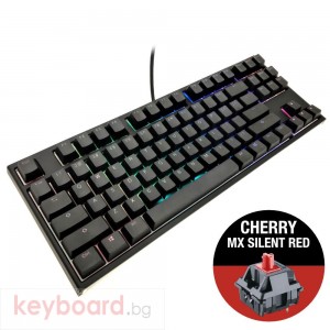 Геймърскa механична клавиатура Ducky One 2 RGB TKL, Cherry MX Silent Red