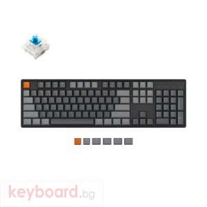 Геймърска механична клавиатура Keychron K10 Hot-Swappable Full-Size Gateron Blue Switch RGB LED Aluminium Frame