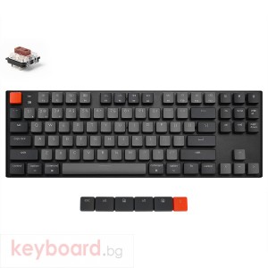 Геймърска Механична клавиатура Keychron K1 TKL Gateron Low Profile Brown Switch White LED Gateron Low Profile Brown Switch ABS