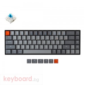 Геймърска Механична клавиатура Keychron K6 Hot-Swappable 65% Keychron Blue Switch RGB LED ABS