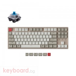 Геймърска механична клавиатура Keychron K8 Aluminum Hot-Swappable TKL Keychron Blue Switch No LED ABS