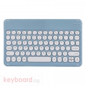 Клавиатура No brand X3, Безжична, Bluetooth, Син 