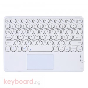 Клавиатура No brand Z16, Тъчпад, Bluetooth, Бял 