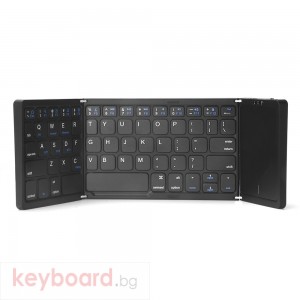 Клавиатура No brand B089T, Тъчпад, Сгъваема, Bluetooth, Черен 