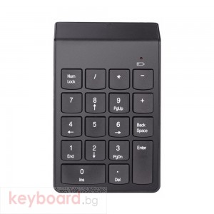 Клавиатура No brand K1, Num pad, Безжична, Черен 