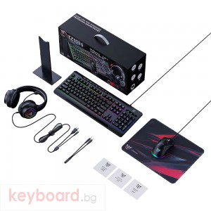 Гейминг комплект Onikuma TZ5006, 5in1, Black - 6188