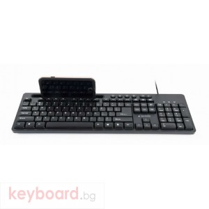 Клавиатура Gembird KB-UM-108, phone stand, BG