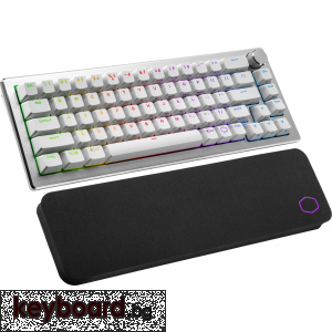 Геймърска Механична Клавиатура Cooler Master CK721, TTC Brown Switches, US Layout, Wireless 65%, RGB, Silver White