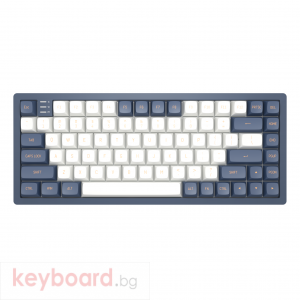 Геймърскa механична клавиатура Dark Project KD83A Ivory/Navy Blue RGB 75% - G3MS Sapphire Switches, PBT