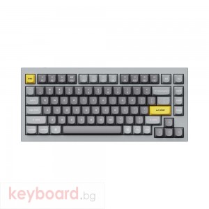 Геймърска Механична клавиатура Keychron Q1 QMK Silver Grey TKL Gateron Blue Switch RGB LED ABS (Version 2)