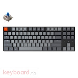 Геймърска Механична клавиатура Keychron K8 Hot-Swappable TKL Gateron Blue Switch White LED Gateron Blue Switch ABS