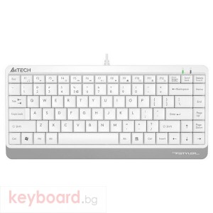 Мини клавиатура A4tech FK11, Жична, USB, hot keys 12, кабел 1,5 m, Бял