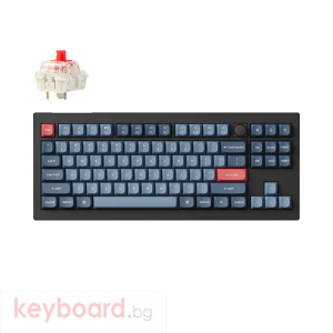 Геймърска Механична клавиатура Keychron V3 Max QMK, Carbon Black, Gateron Jupiter Red Switch, RGB Backlight