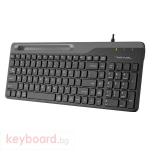 Жична клавиатура A4tech Fstyler FK25, Стойка за телефон, Кирилизирана, Черна