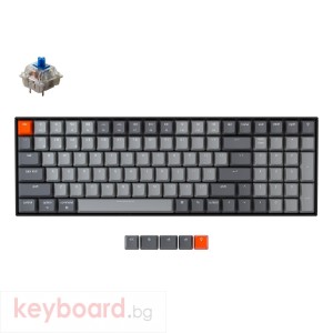 Геймърска Механична клавиатура Keychron K4 Hot-Swappable Full-Size Gateron Blue Switch White LED Gateron Blue Switch ABS