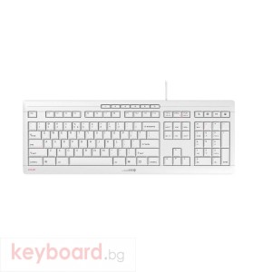 Жична клавиатура CHERRY STREAM, USB, Светло сив