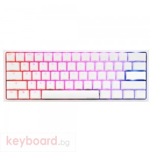 Геймърскa механична клавиатура Ducky One 2 Mini V2 White RGB, Cherry MX Silver