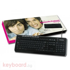 Клавиатура CANYON CNR-KEYB7B-BG USB/PS/2