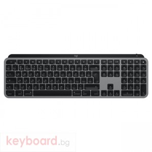 Клавиатура LOGITECH MX Keys for Mac Advanced Wireless Illuminated Keyboard - SPACE GREY - US INTL - 2.4GHZ/BT - N/A - EMEA