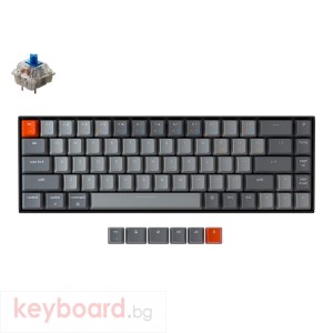 Геймърска Механична клавиатура Keychron K6 Hot-Swappable 65% Gateron Blue Switch White LED Gateron Blue Switch ABS