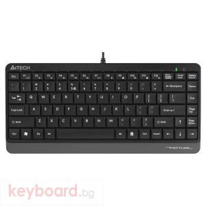 Мини клавиатура A4tech FK11, Жична, USB, hot keys 12, кабел 1,5 m, Черена