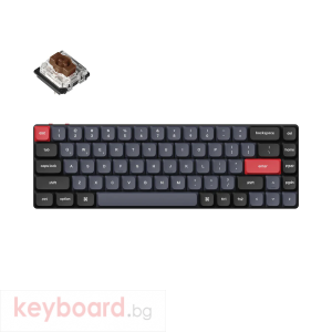 Геймърска Механична клавиатура Keychron K7 Pro QMK/VIA 65% Hot-Swappable Low Profile Gateron Red Switch RGB Backlight
