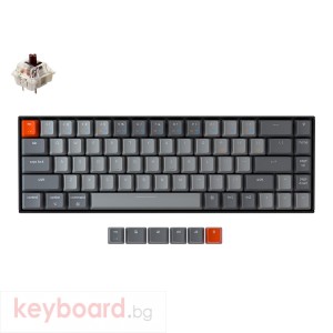 Геймърска Механична клавиатура Keychron K6 Hot-Swappable 65% Gateron Brown Switch White LED Gateron Brown Switch ABS