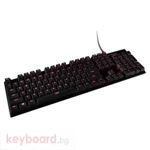 Геймърскa механична клавиатура Kingston HyperX, Alloy Red, Червени суичове