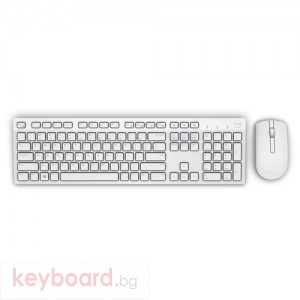 Клавиатура DELL KM636 Wireless Keyboard and Mouse бял, Designed with sleek lines, a compact size and chiclet keys.