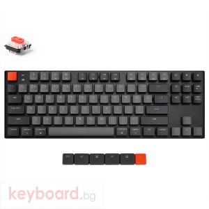 Геймърска Механична клавиатура Keychron K1 TKL Gateron Low Profile Red Switch White LED Gateron Low Profile Red Switch ABS
