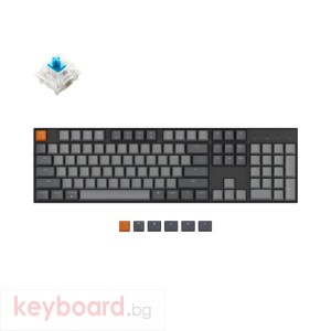 Геймърска механична клавиатура Keychron K10 Full-Size Gateron Blue Switch White LED ABS