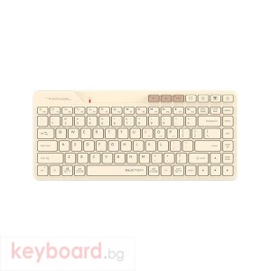 A4tech FBK26C AS Cafe Latte Fstyler безжичнa мини тиха клавиатура, Multi-mode, кирилизирана