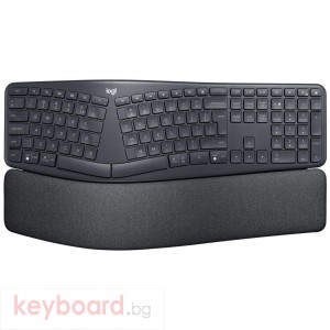 Безжична клавиатура Logitech ERGO K860, Ергономична, Сива